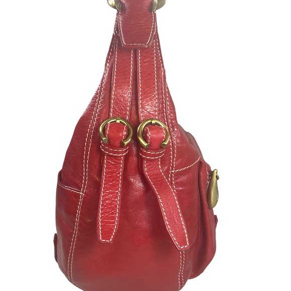 Francesco Biasia Red Leather Hobo Bag - Picture 2 of 13